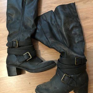 Tall black boots